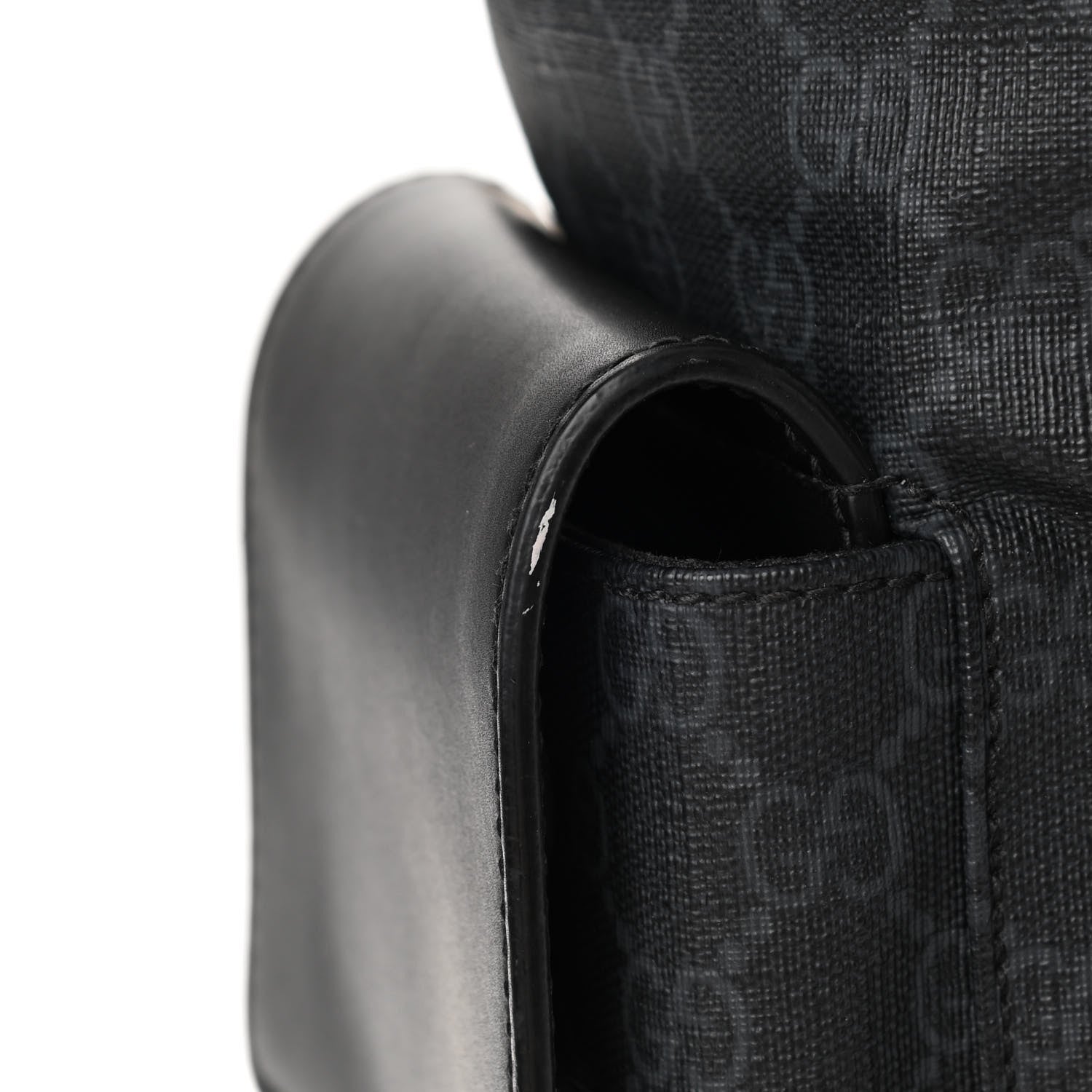 Gucci Soft GG Supreme Monogram Appia Calfskin Web Double Buckle Backpack Black 12 of 15