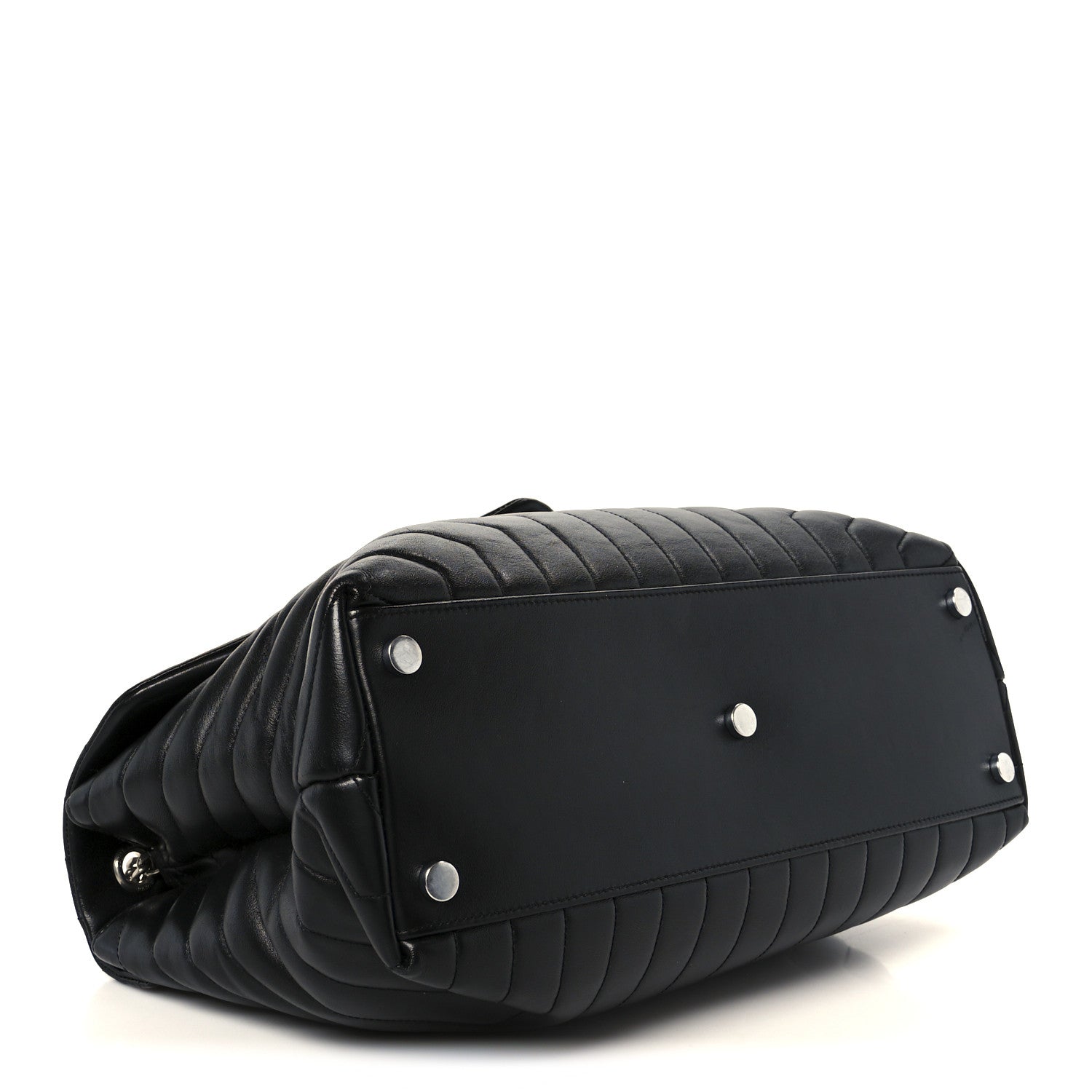 Saint Laurent Calfskin Y Quilted Monogram Large Loulou Chain Satchel Black 4 of 11