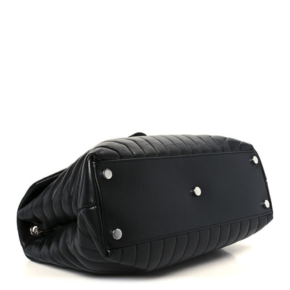 Saint Laurent Calfskin Y Quilted Monogram Large Loulou Chain Satchel Black 4 of 11