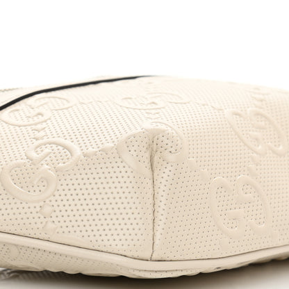Gucci Calfskin GG Tennis Embossed Belt Bag Mystic White 9 of 10
