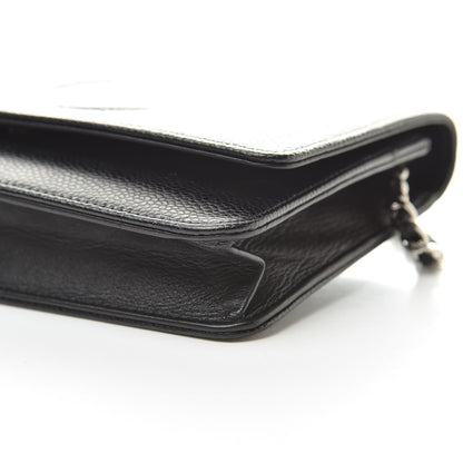 Chanel Caviar Timeless CC Wallet On Chain WOC Black 11 of 12