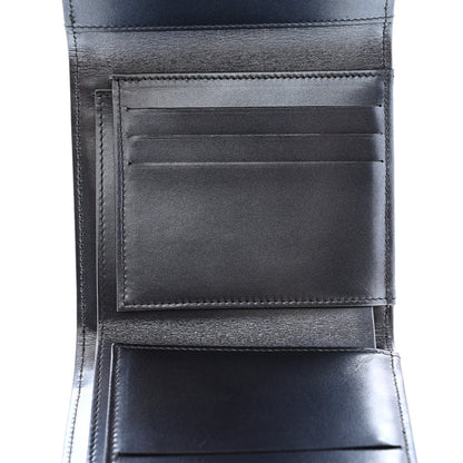 Chanel Iridescent Lambskin Quilted Compact Flap Wallet Navy 5 of 9