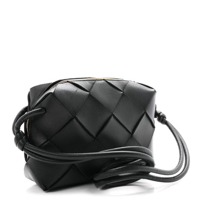 Bottega Veneta Lambskin Maxi Intrecciato Small Cassette Camera Bag Black 3 of 9