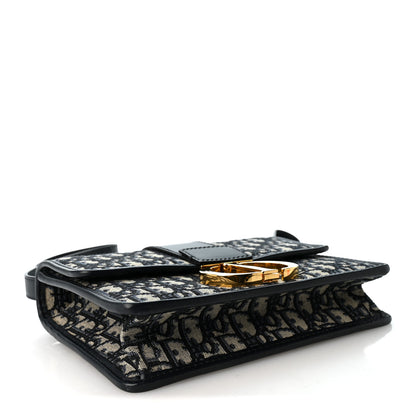 Christian Dior Oblique 30 Montaigne Flap Bag Blue 4 of 9