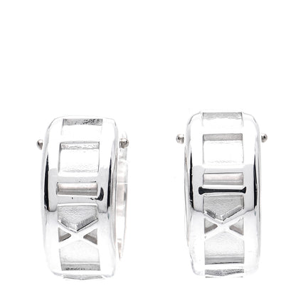 Tiffany Sterling Silver Small Atlas Hoop Earrings 1 of 6
