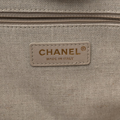 Chanel Calfskin Medium Deauville Tote White Multicolor 6 of 11