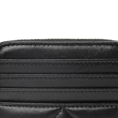 Chanel Lambskin Quilted Chanel 19 Zip Card Holder Wallet Black 8 of 9