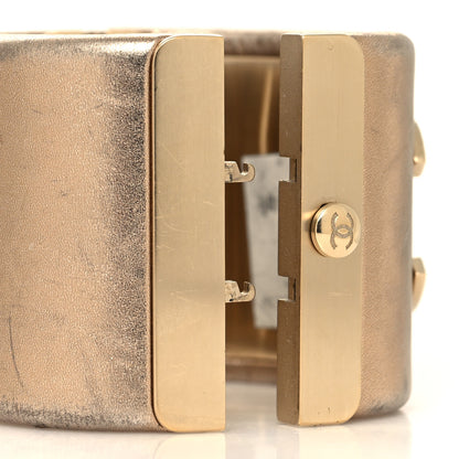 Chanel Metallic Lambskin CC Cuff Gold 4 of 7