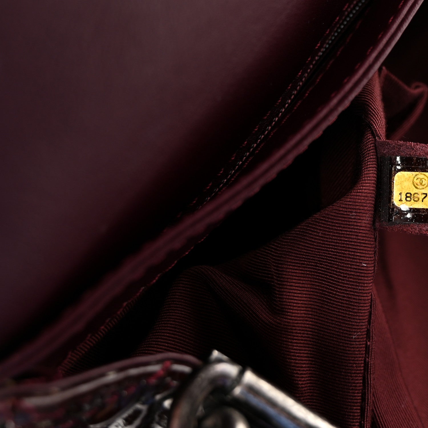 Chanel Patent New Medium Boy Reverso Flap Burgundy 7 of 10