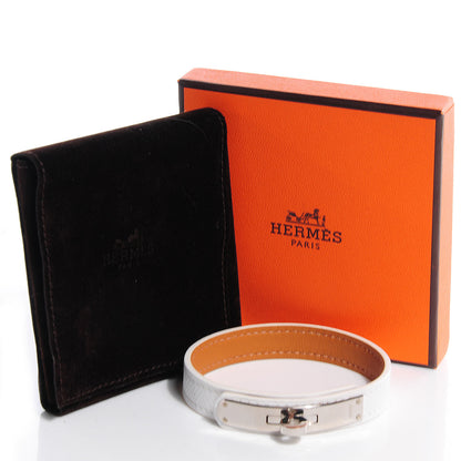 Hermes Epsom Kelly Single Tour Bracelet White L 5 of 5