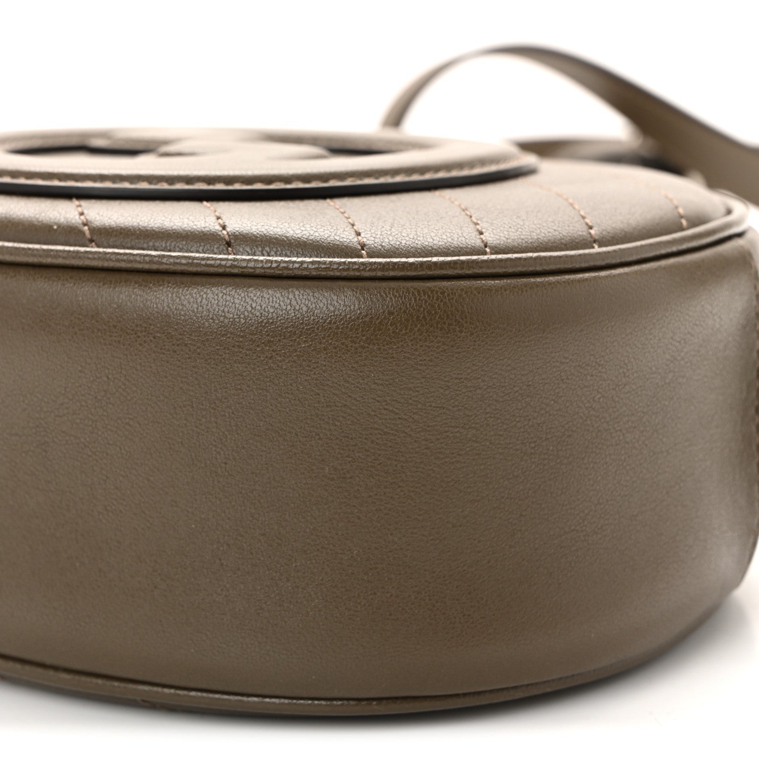 Gucci Sakai Be Green Calfskin Diagonal Stitched Mini Blondie Shoulder Bag Craclet Brown 9 of 9