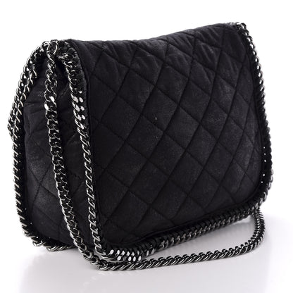 Stella McCartney Shaggy Deer Quilted Falabella Shoulder Bag Black 3 of 8