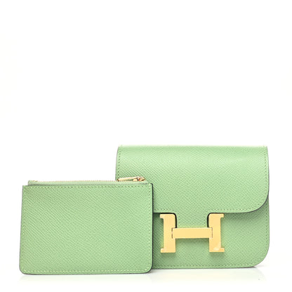 Hermes Epsom Constance Slim Wallet Vert Criquet 1 of 13