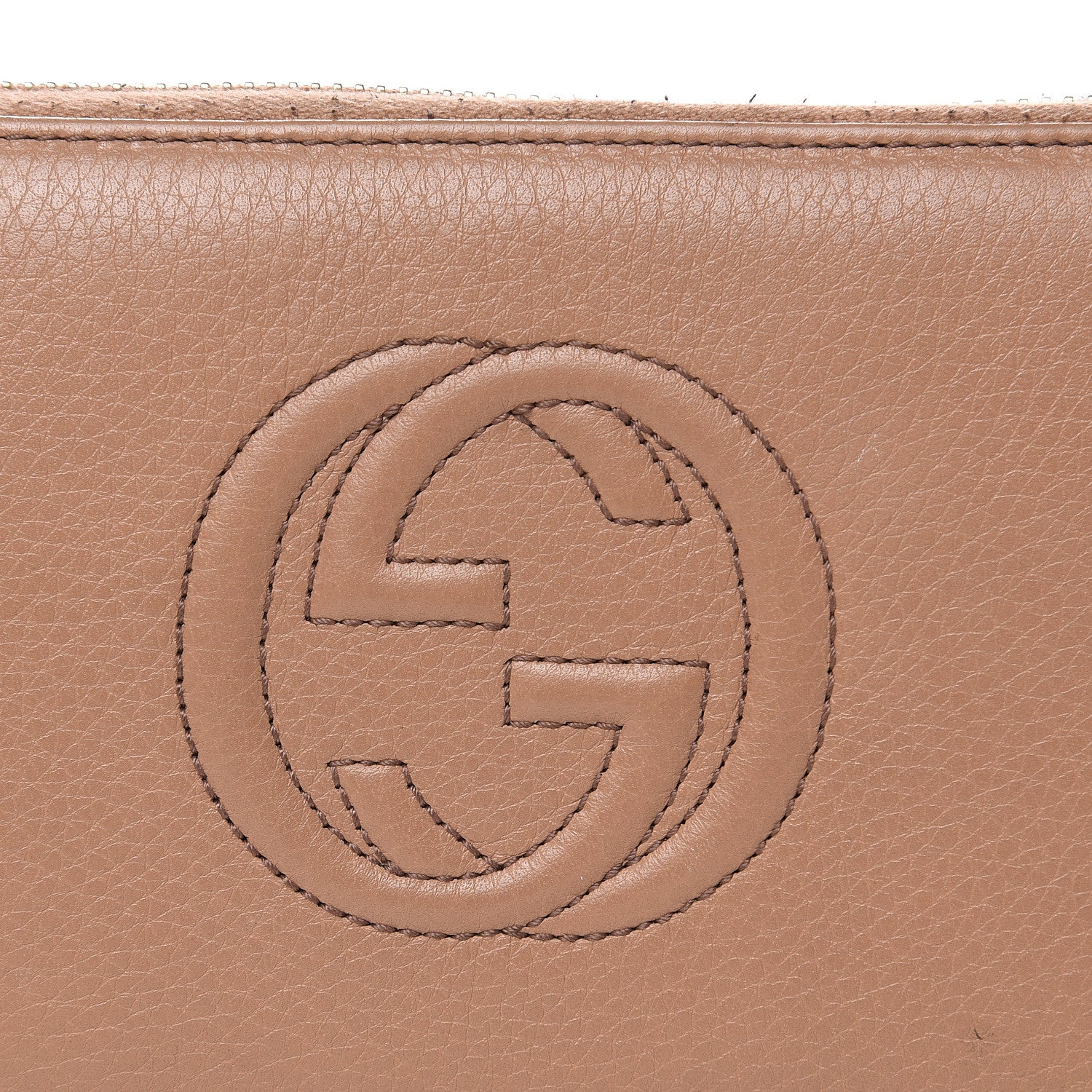 Gucci Calfskin Soho Zip Around Wallet Camelia 14 of 14