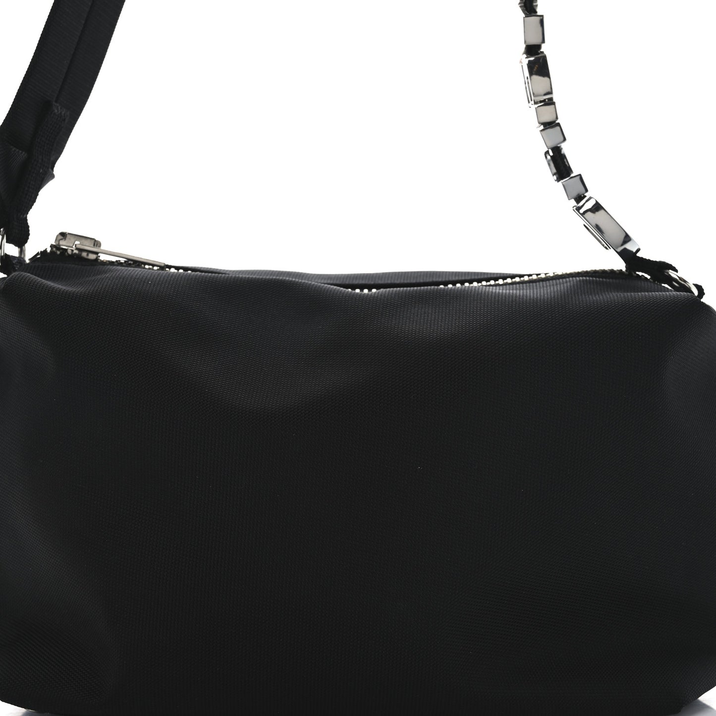 Nylon Canvas Heiress Sport Shoulder Bag Black