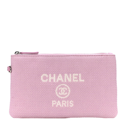 Chanel Mixed Fibers Small Deauville Pouch Pink 1 of 8