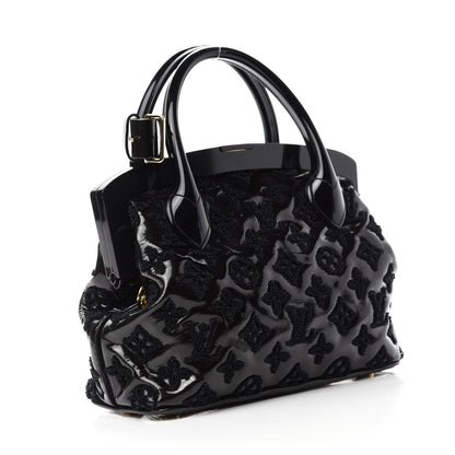Louis Vuitton Patent Lambskin Fascination Lockit BB Frame Black 3 of 9