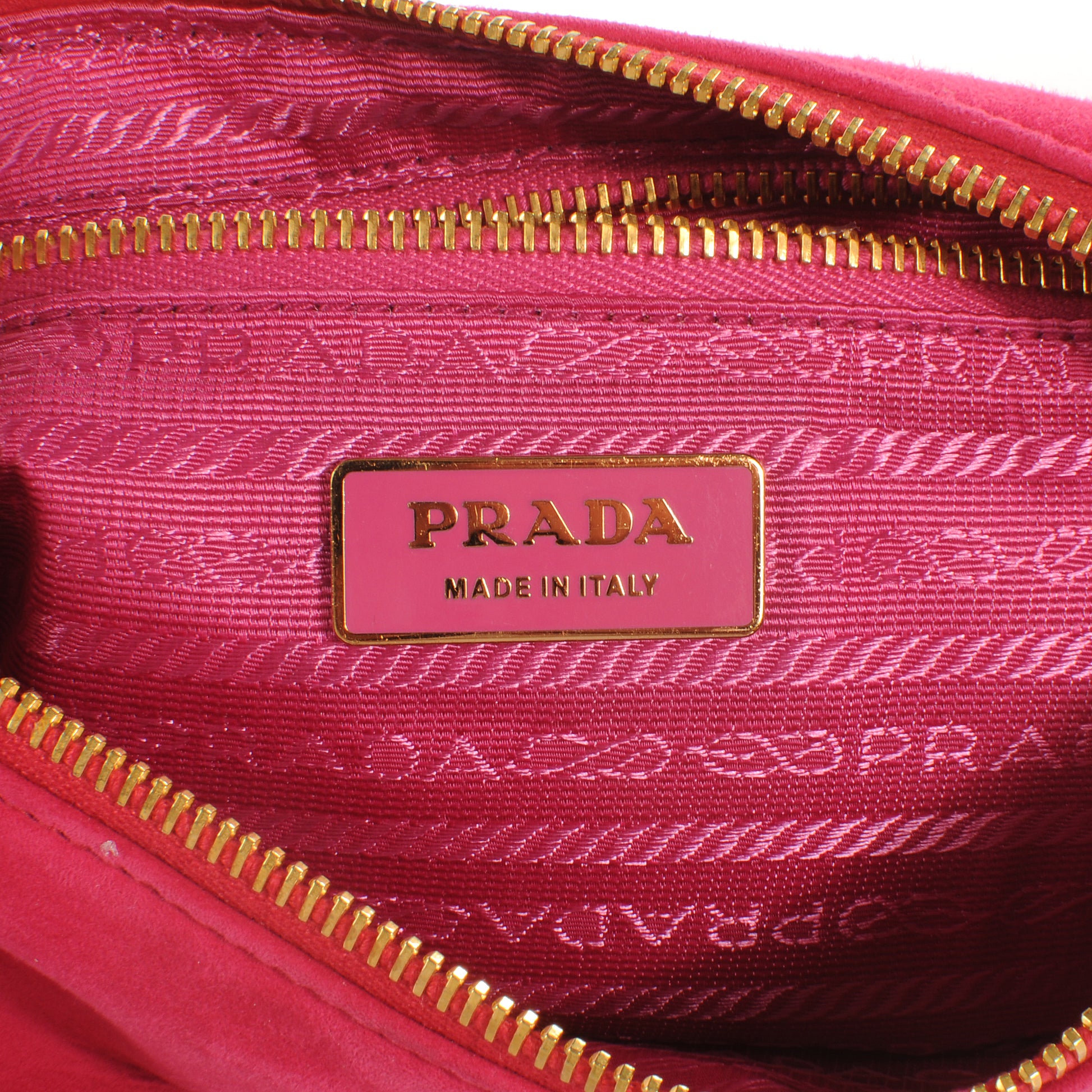 Prada Suede Box Shoulder Bag Peonia 5 of 8