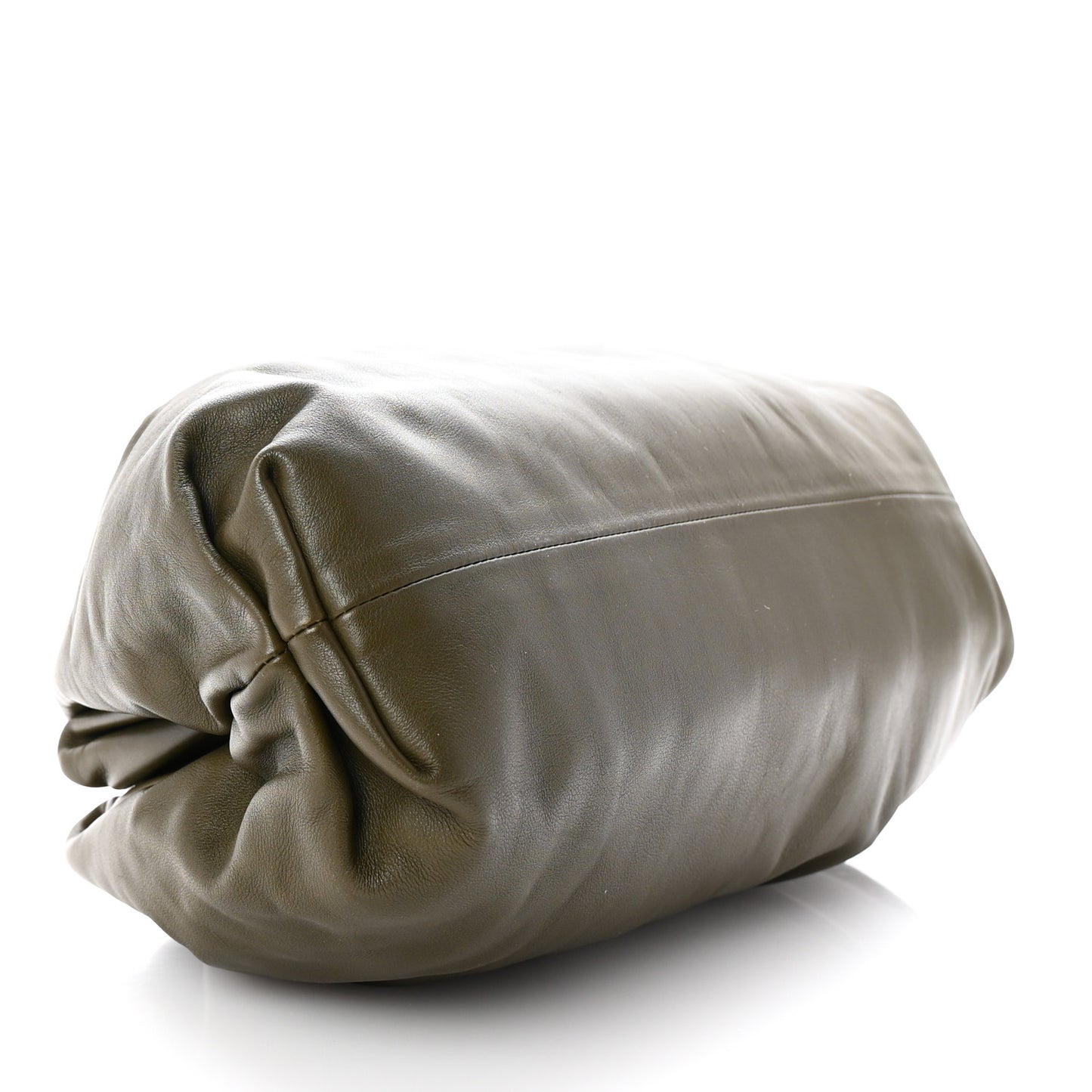Smooth Butter Calf The Pouch Oversized Clutch Kaki Fondent