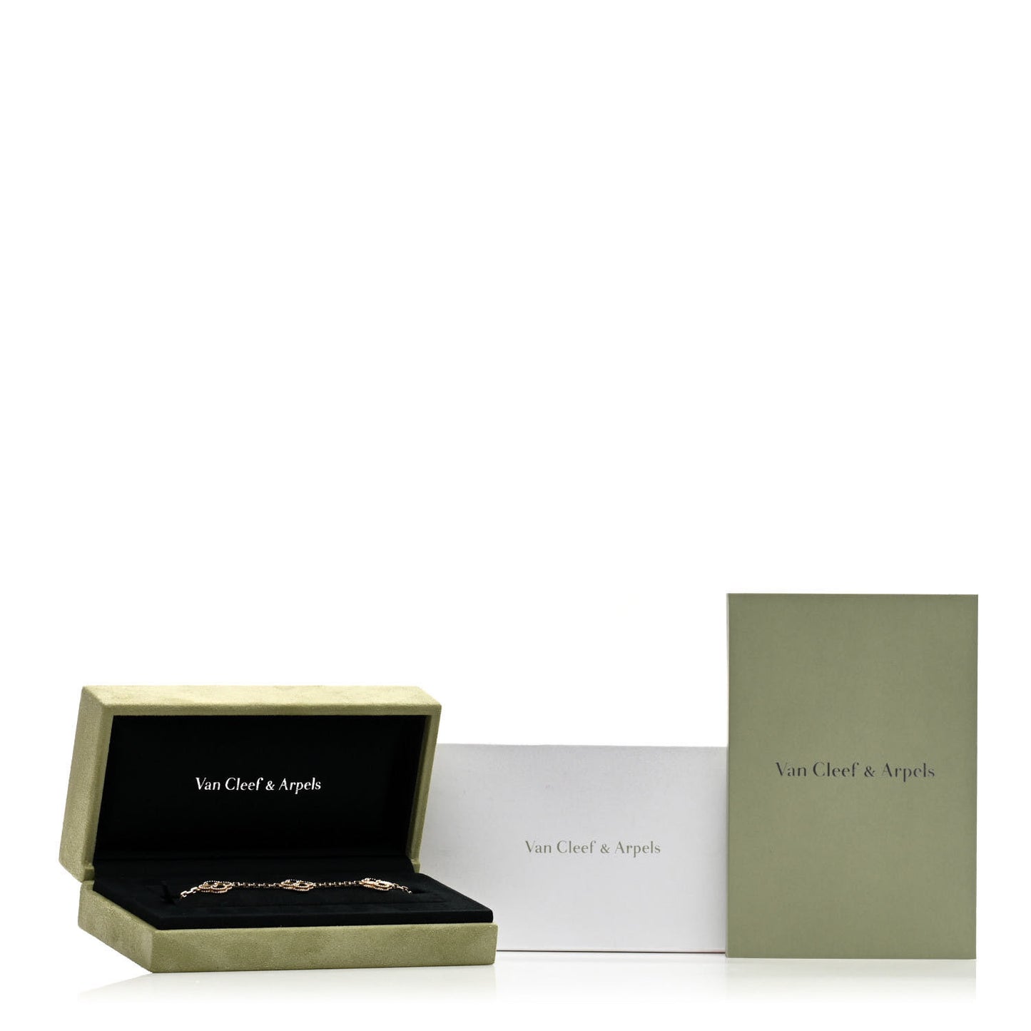 18K Yellow Gold 5 Motifs Guilloche Vintage Alhambra Bracelet