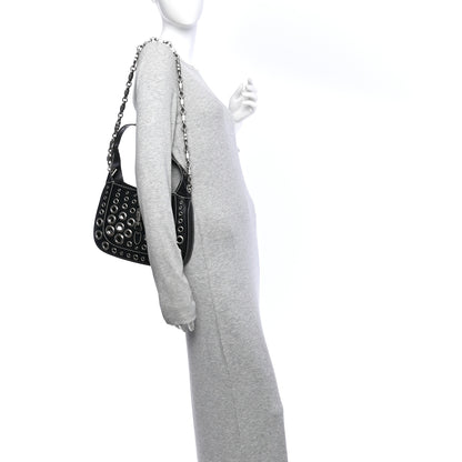 Gucci Calfskin Ha Ha Ha Jackie 1961 Eyelet Hobo Black 2 of 9