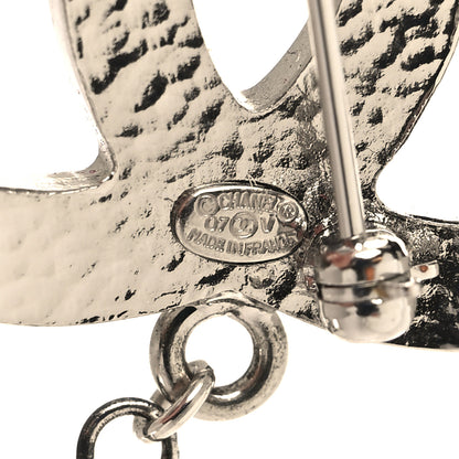 Chanel Pearl CC Drop Brooch Silver 3 of 3