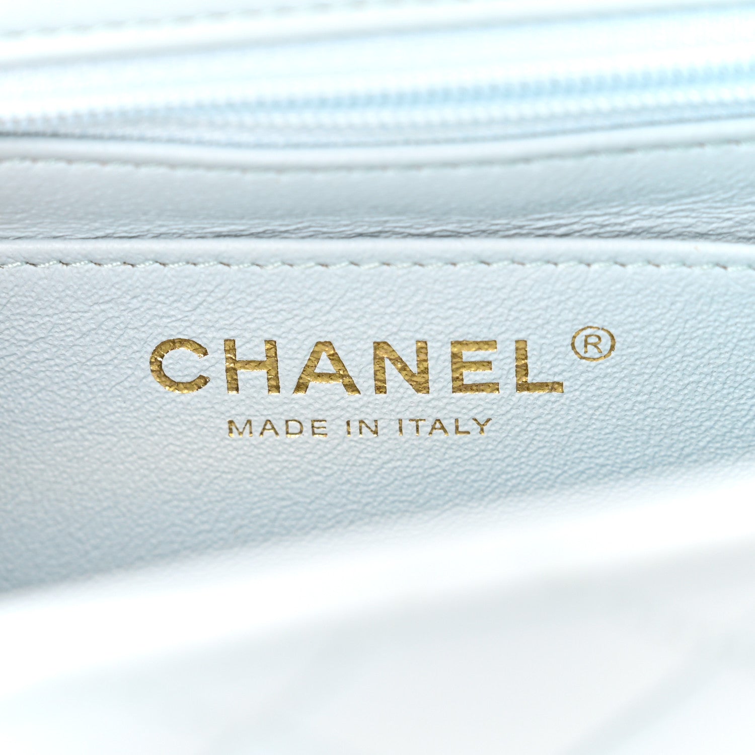 Chanel Lambskin Quilted Mini Top Handle Rectangular Flap Light Blue 6 of 12
