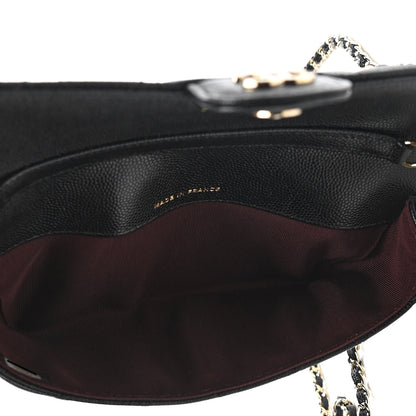Chanel Caviar Quilted Glasses Case With Chain Black 5 of 9