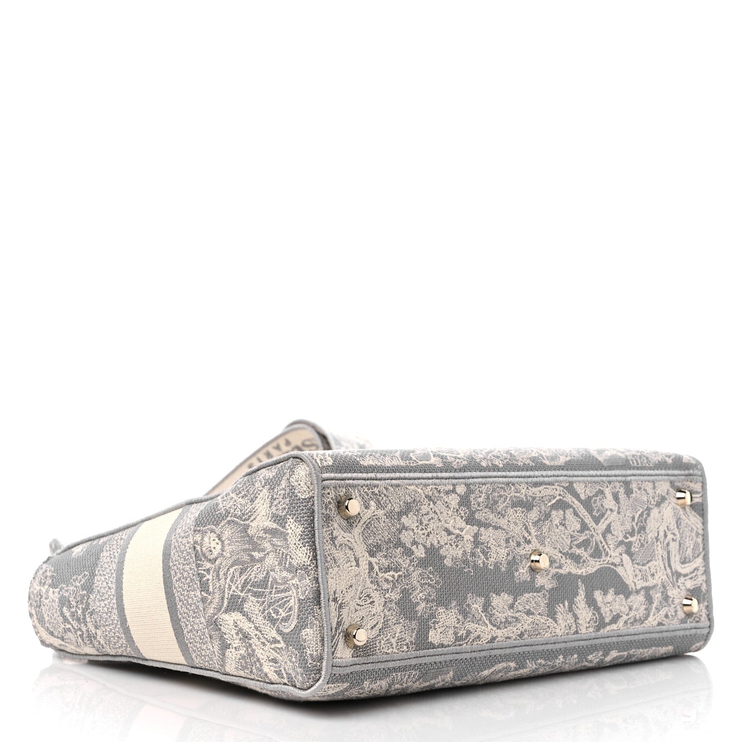 Canvas Toile De Jouy Reverse Embroidered Large Lady D-Lite Grey