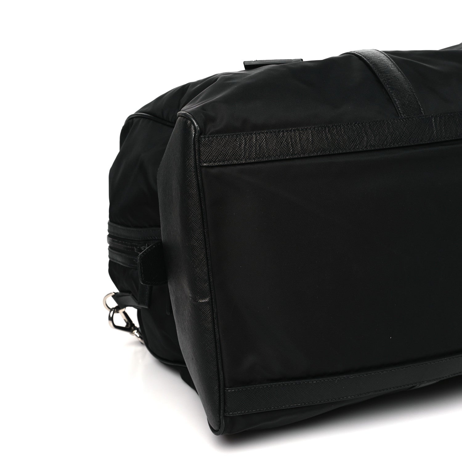 Prada Tessuto Nylon Saffiano Duffle Black 7 of 9