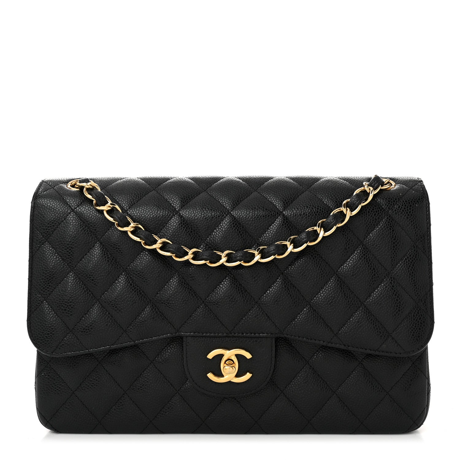 Chanel Caviar Quilted Jumbo Double Flap Black 1 of 11