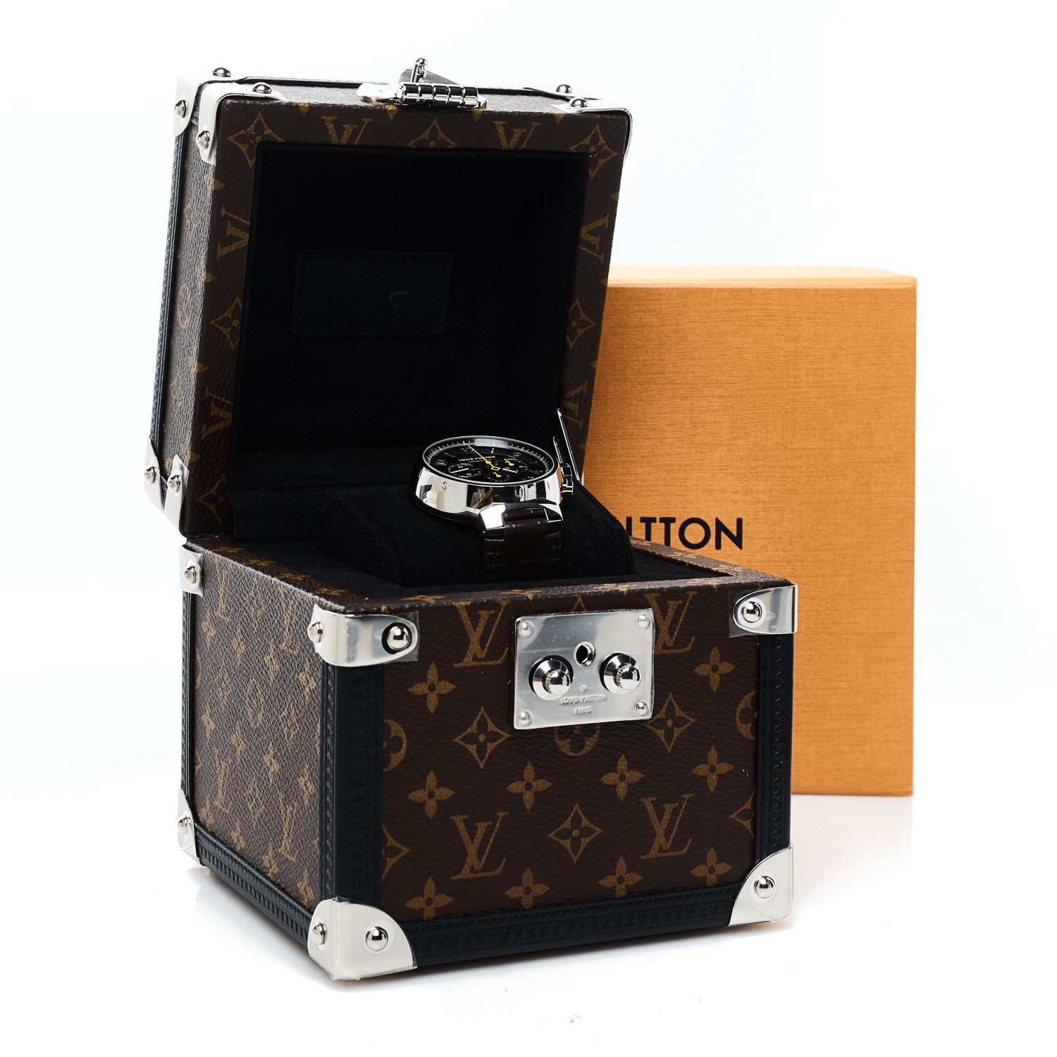 Louis Vuitton Stainless Steel Alligator 41mm Tambour Twenty