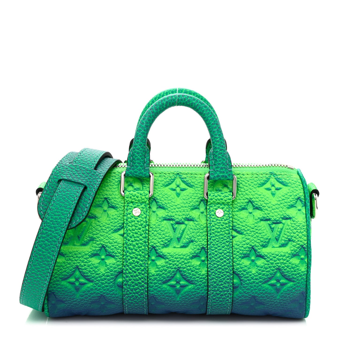 Taurillon Illusion Keepall XS Bleu Vert