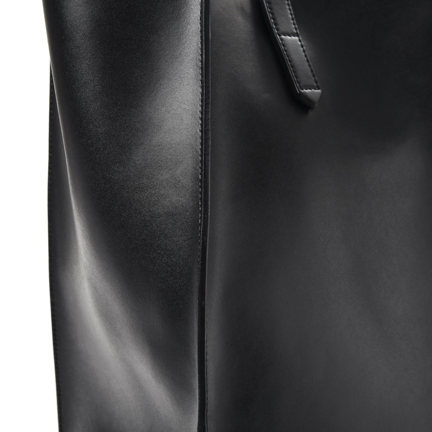 Calfskin Love Print Shopper Tote Black