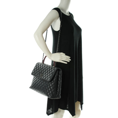 Chanel Caviar Lizard Quilted Large Coco Handle Flap Grey 2 of 7