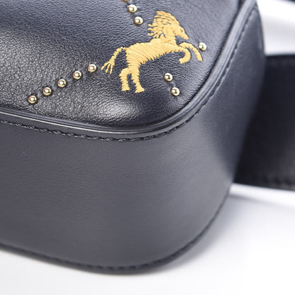 Chloe Smooth Calfskin Little Horses Embroidered Signature Belt Bag Black 8 of 8