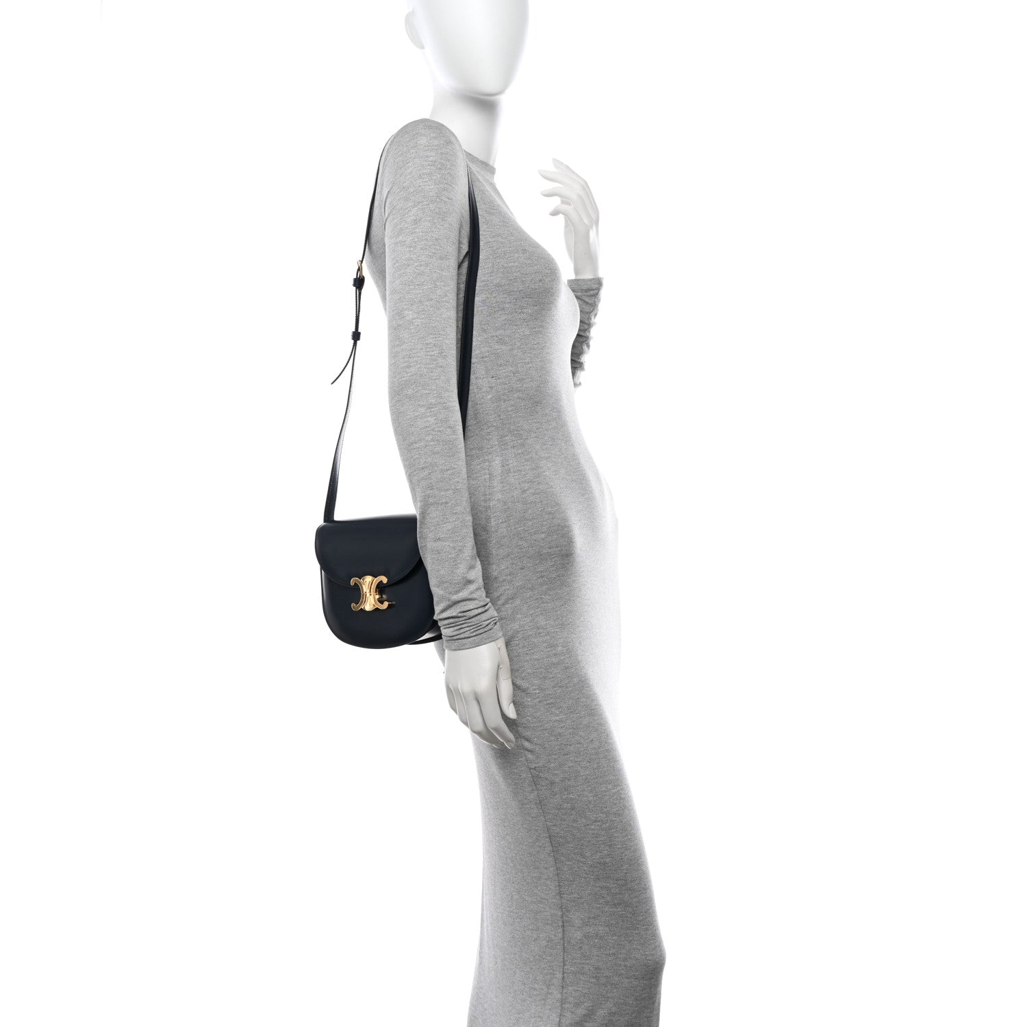 Celine Shiny Calfskin Teen Besace Navy Blue 2 of 13