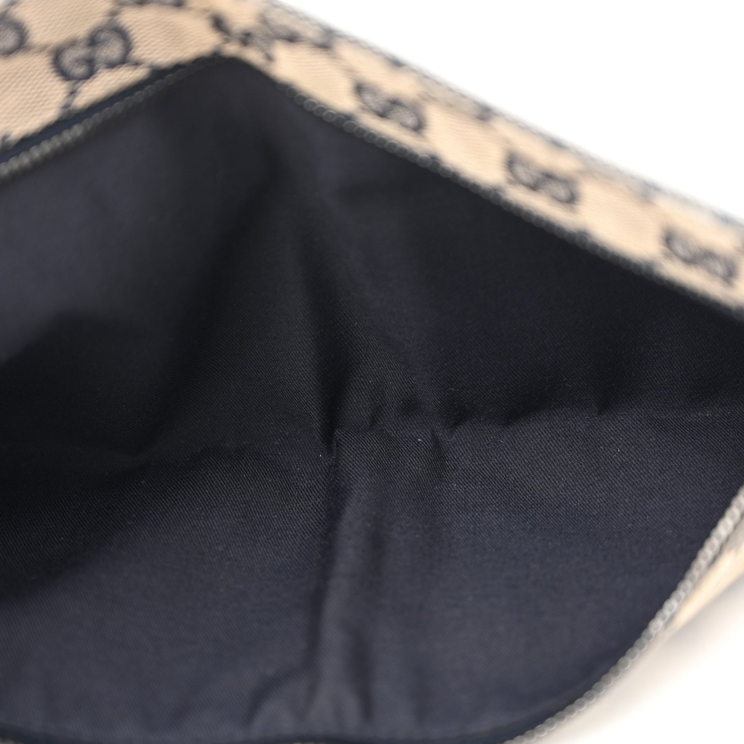 GG Monogram Web Double Pocket Belt Bag Navy