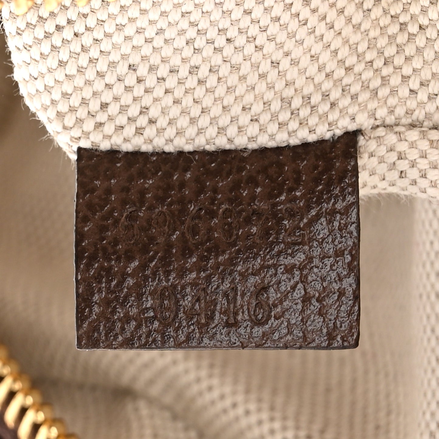 Monogram Jumbo GG Textured Dollar Calfskin Web Shoulder Bag Camel Ebony New Acero