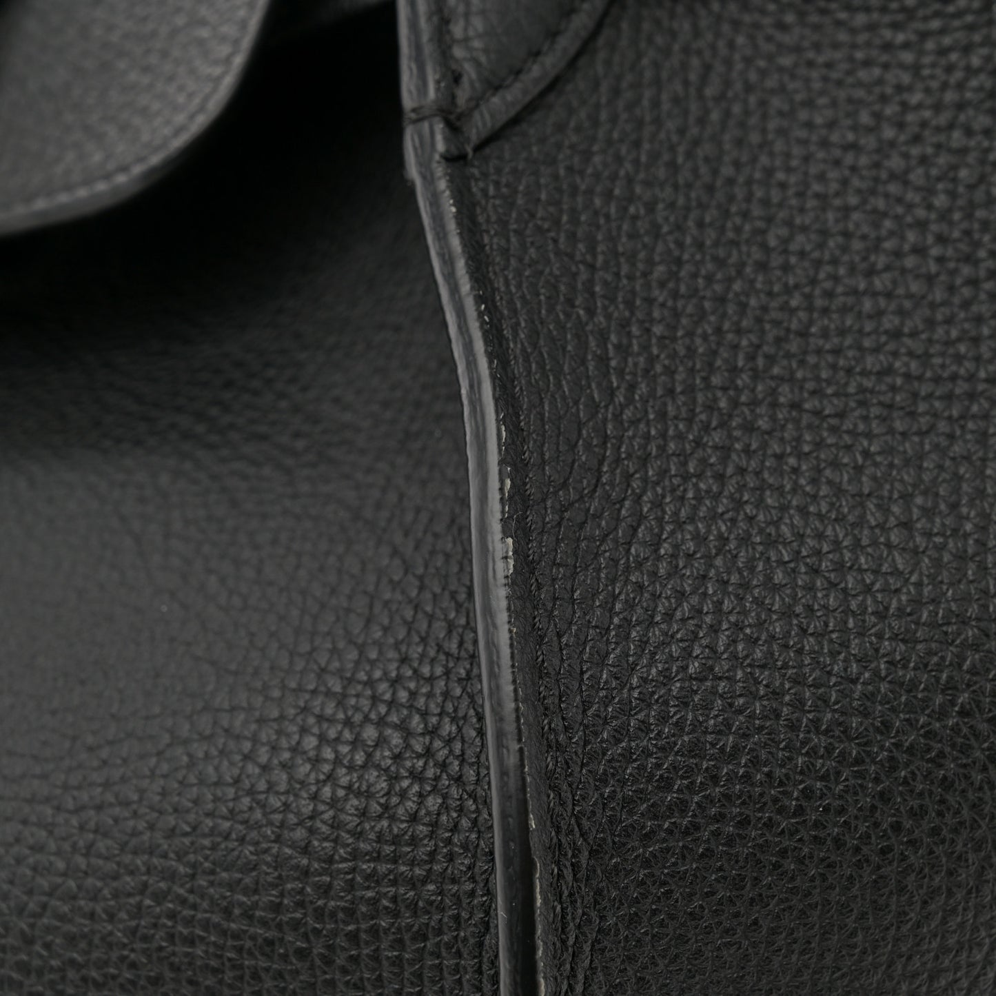 Supple Grained Calfskin Small Long Strap Big Bag Black