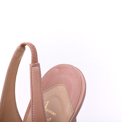 Christian Louboutin Calfskin Catenita 110 Pumps 37.5 Nude 12 of 12