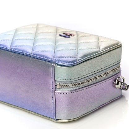 Chanel Metallic Gradient Calfskin Quilted Camera Case Blue Yellow Purple 12 of 16