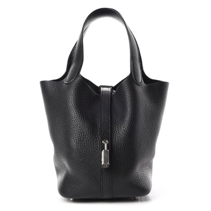 Hermes Taurillon Clemence Picotin Lock 18 PM Black 1 of 7