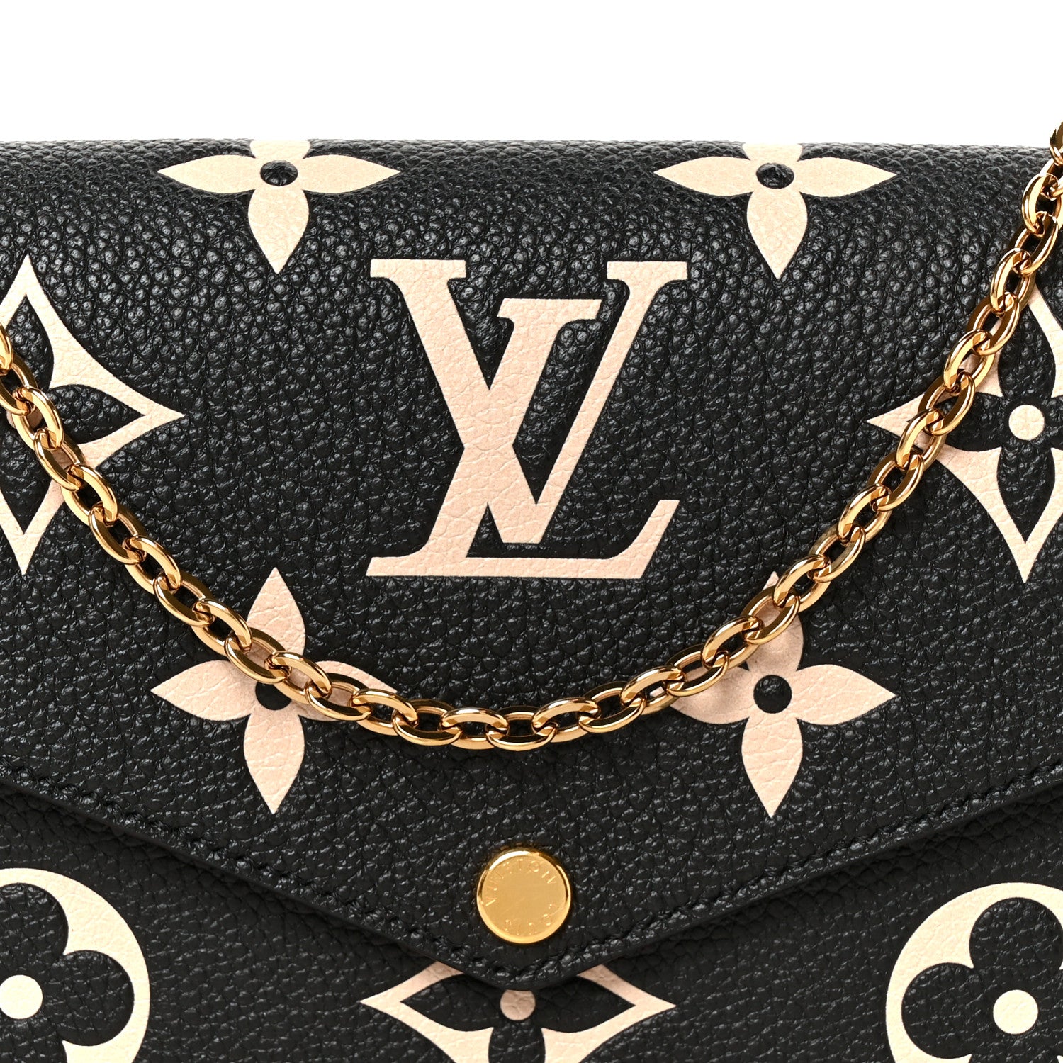 Louis Vuitton Empreinte Monogram Giant Felicie Pochette Black Beige 7 of 9
