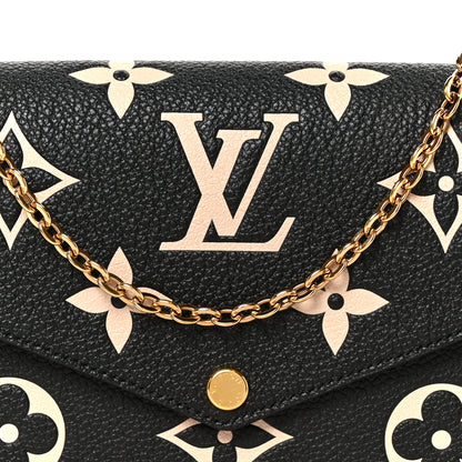 Louis Vuitton Empreinte Monogram Giant Felicie Pochette Black Beige 7 of 9