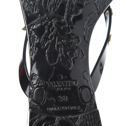 Valentino Garavani PVC Jelly Rockstud Bow Thong Sandals 38 Black 9 of 10