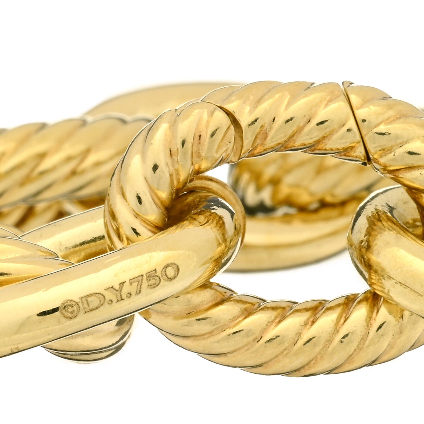 18K Yellow Gold 17mm Extra Large Oval Link Bracelet