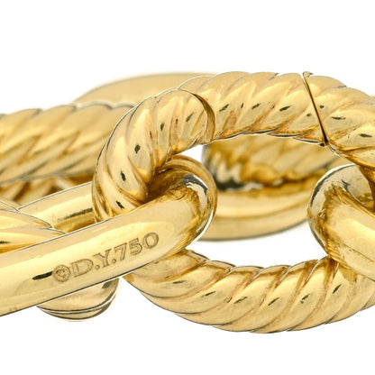 David Yurman 18K Yellow Gold 17mm Extra Large Oval Link Bracelet 3 of 3