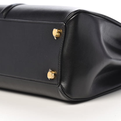 Celine Satinated Calfskin Medium 16 Top Handle Bag Black 8 of 11