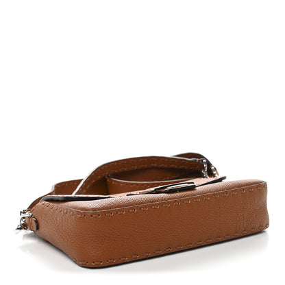 Fendi Cuoio Roma Sellerissima Nappa Sintetica Tape Stitch Baguette Brandy 4 of 11